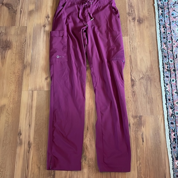 White Cross FIT Scrub Cargo Pant 397 XXS Wine - Picture 2 of 4